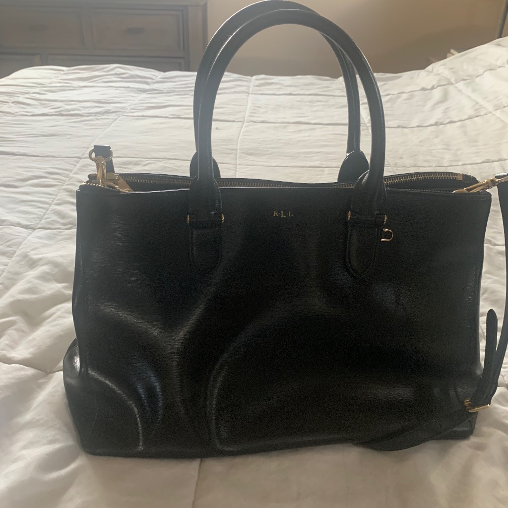 Ralph Lauren Black Leather Bag